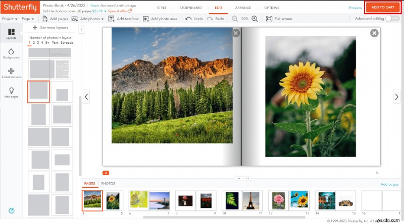 Tạo Sách ảnh Shutterfly miễn phí:Hướng dẫn từng bước 
