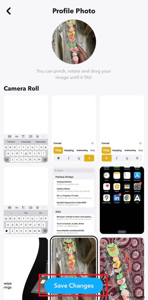 Hướng dẫn từng bước:Thêm ảnh đại diện trên Snapchat 