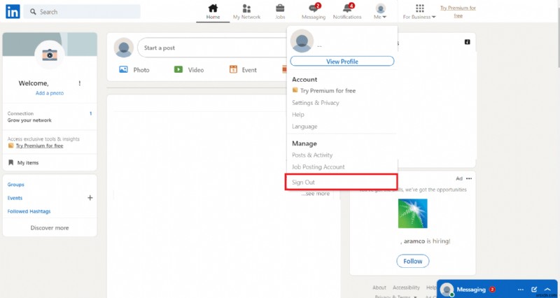 Đăng xuất khỏi LinkedIn một cách an toàn:Hướng dẫn từng bước 