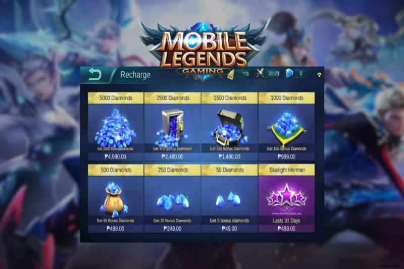 Hướng dẫn từng bước:Nạp kim cương Mobile Legends bằng số dư di động của bạn 