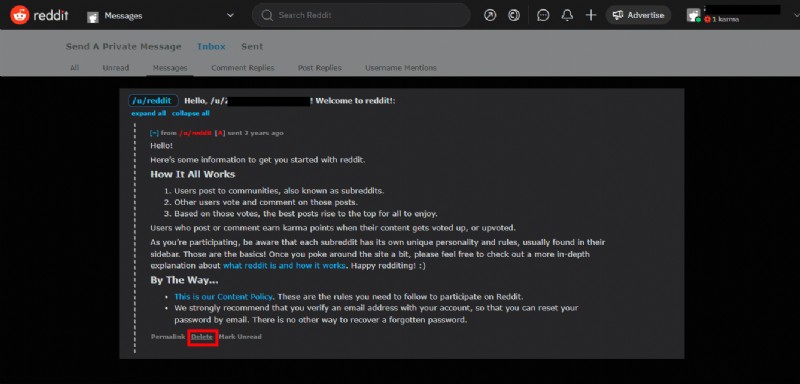 Dọn dẹp hộp thư đến Reddit của bạn:Hướng dẫn từng bước để xóa tin nhắn 
