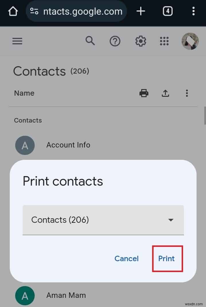 Cách in Danh bạ Android của bạn:Hướng dẫn từng bước 