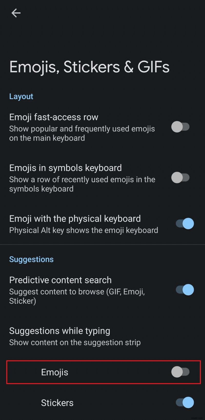 Cách tắt gợi ý biểu tượng cảm xúc trên Android:Hướng dẫn nhanh 