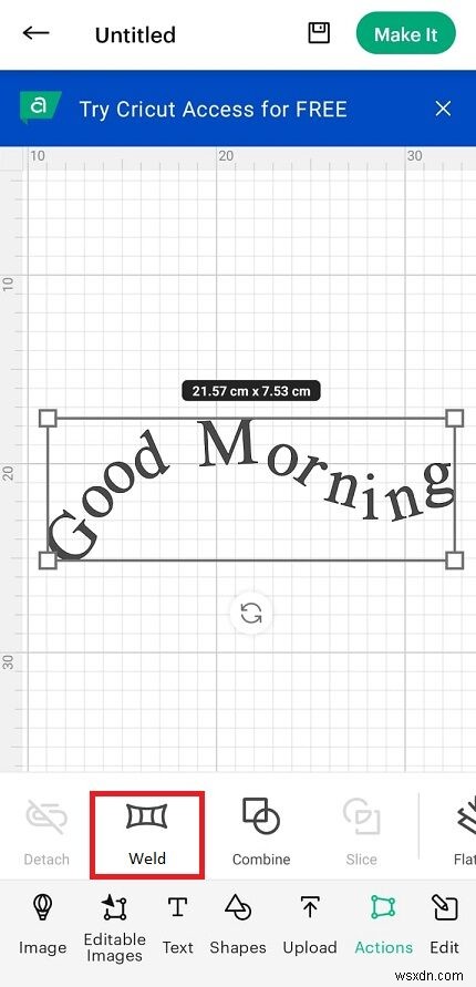 Làm chủ văn bản cong trên Cricut Android:Hướng dẫn từng bước 