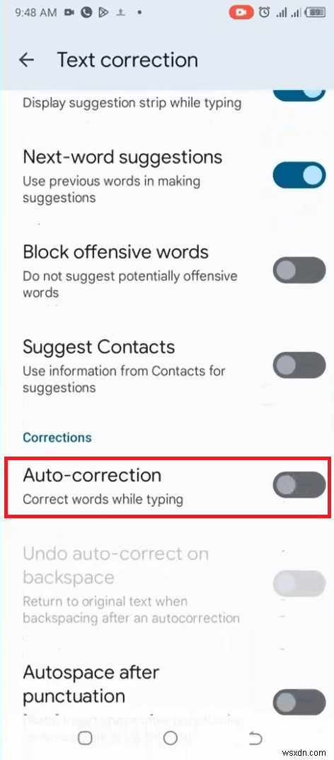 Sửa lỗi tự động sửa lỗi của Android:Đặt lại và khôi phục tính năng nhập chính xác 
