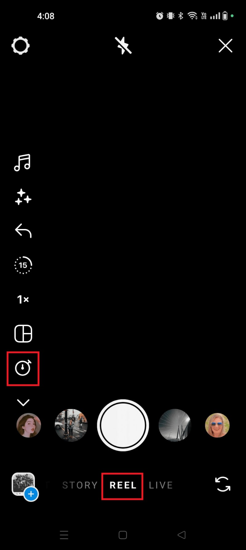 Hướng dẫn từng bước:Đặt hẹn giờ cho máy ảnh Instagram trên Android