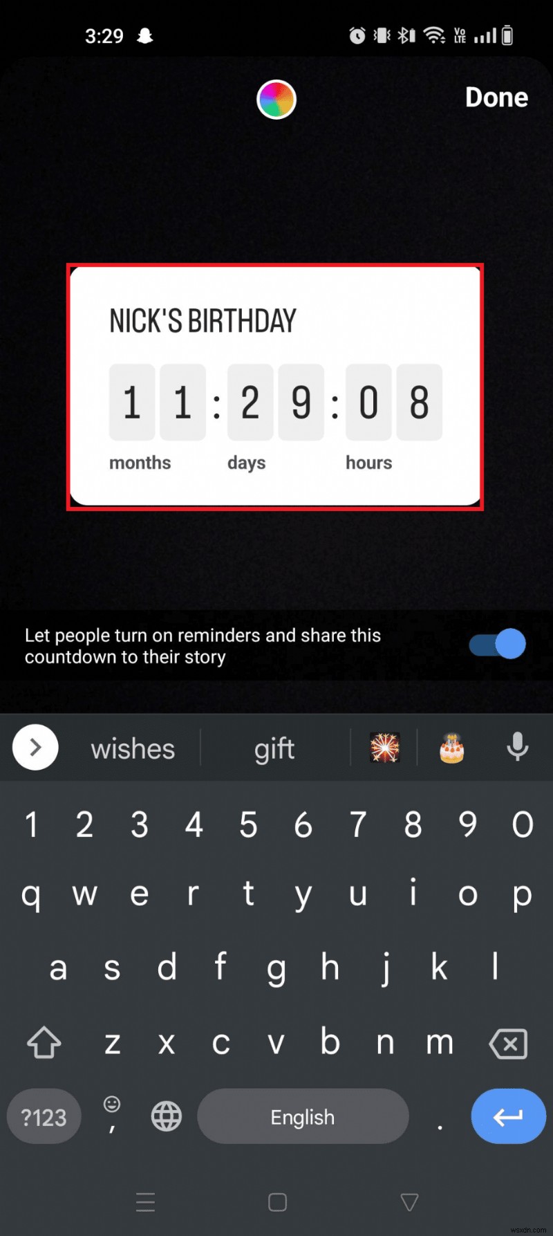 Hướng dẫn từng bước:Đặt hẹn giờ cho máy ảnh Instagram trên Android