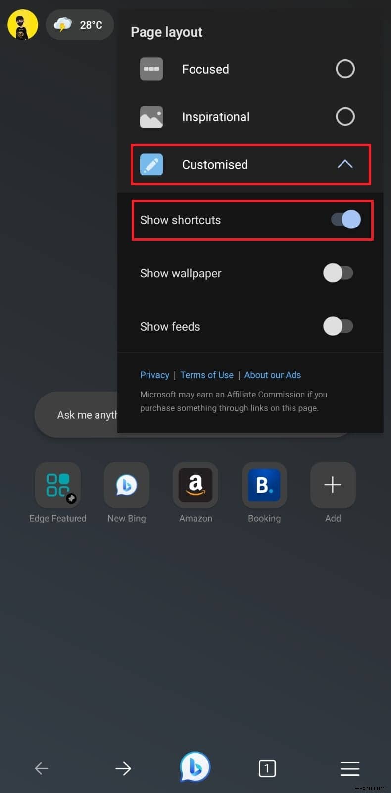 Thêm hình thu nhỏ vào Trang chủ Microsoft Edge của bạn trên Android—Hướng dẫn từng bước dễ dàng 