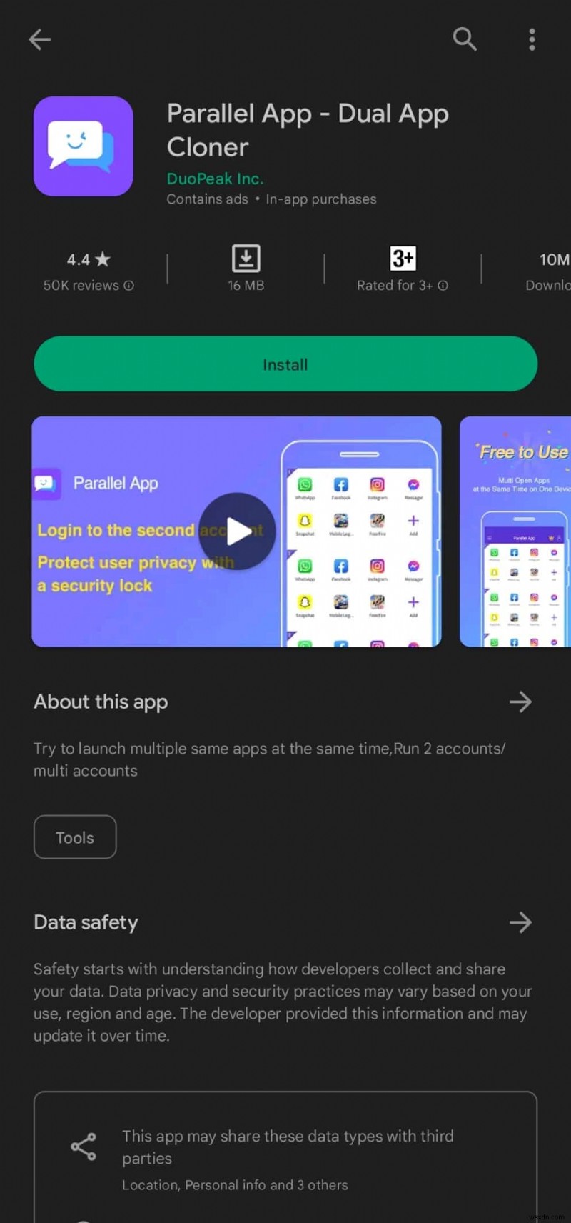 Ứng dụng Android trùng lặp không có không gian song song:Hướng dẫn cài đặt dễ dàng 