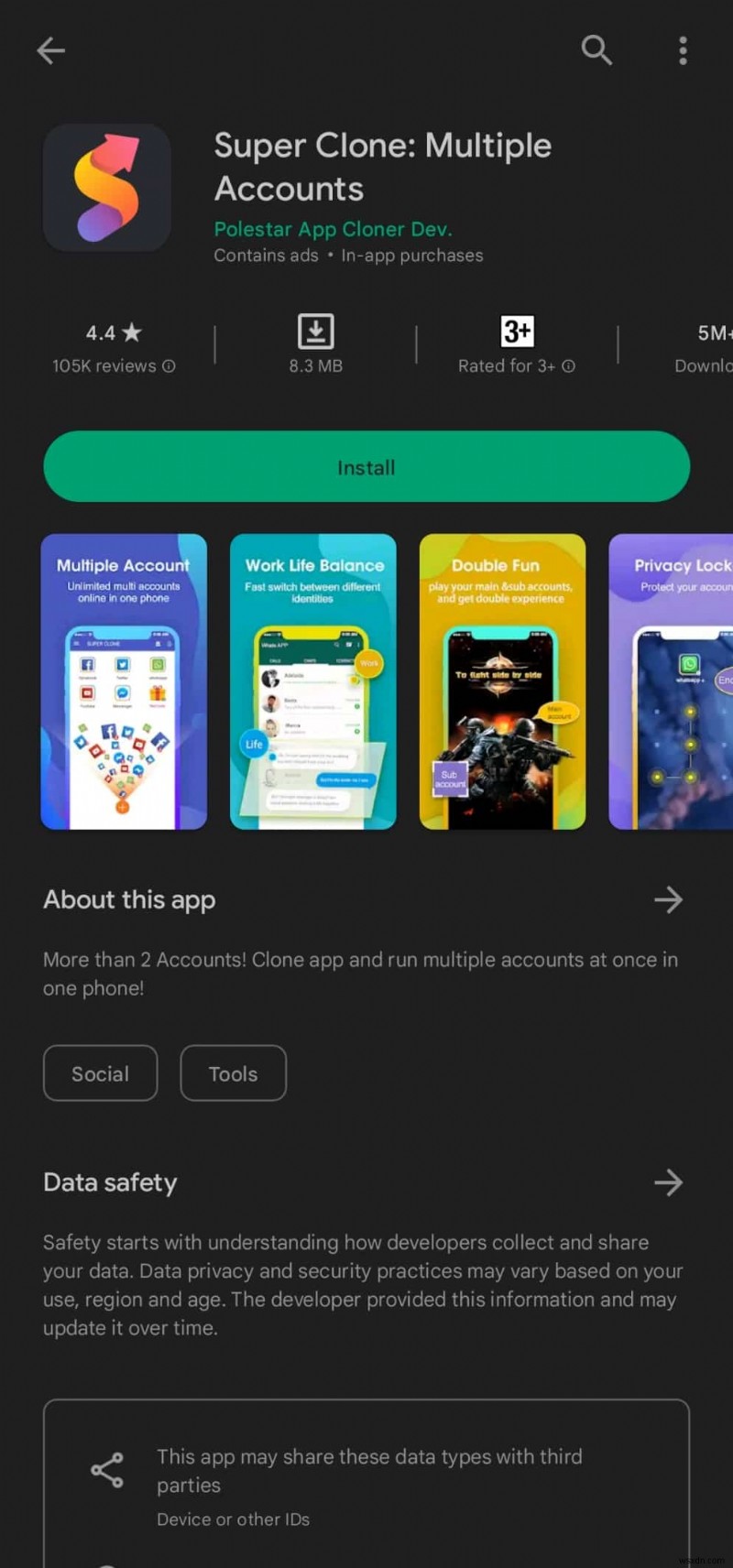 Ứng dụng Android trùng lặp không có không gian song song:Hướng dẫn cài đặt dễ dàng 