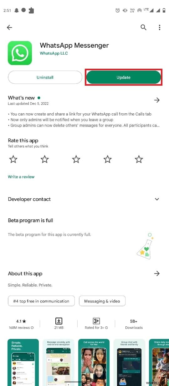 Cách giải quyết lỗi  Định dạng tệp không được hỗ trợ  của WhatsApp trên Android 