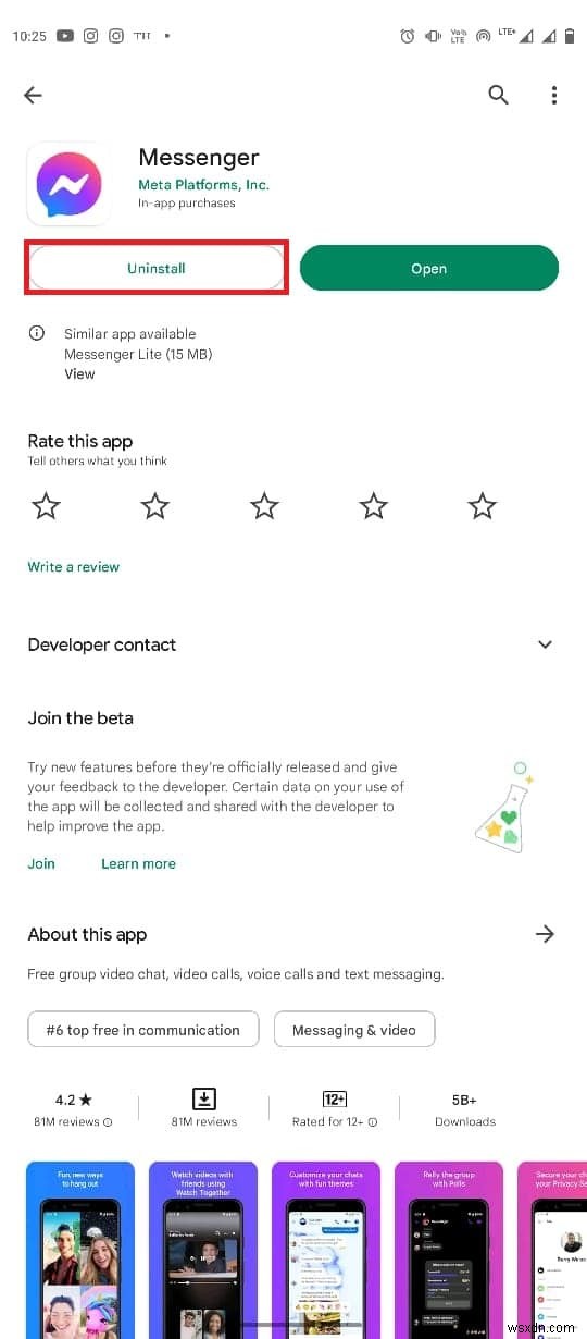 Cách khắc phục sự cố ảnh hồ sơ Messenger trên Android 