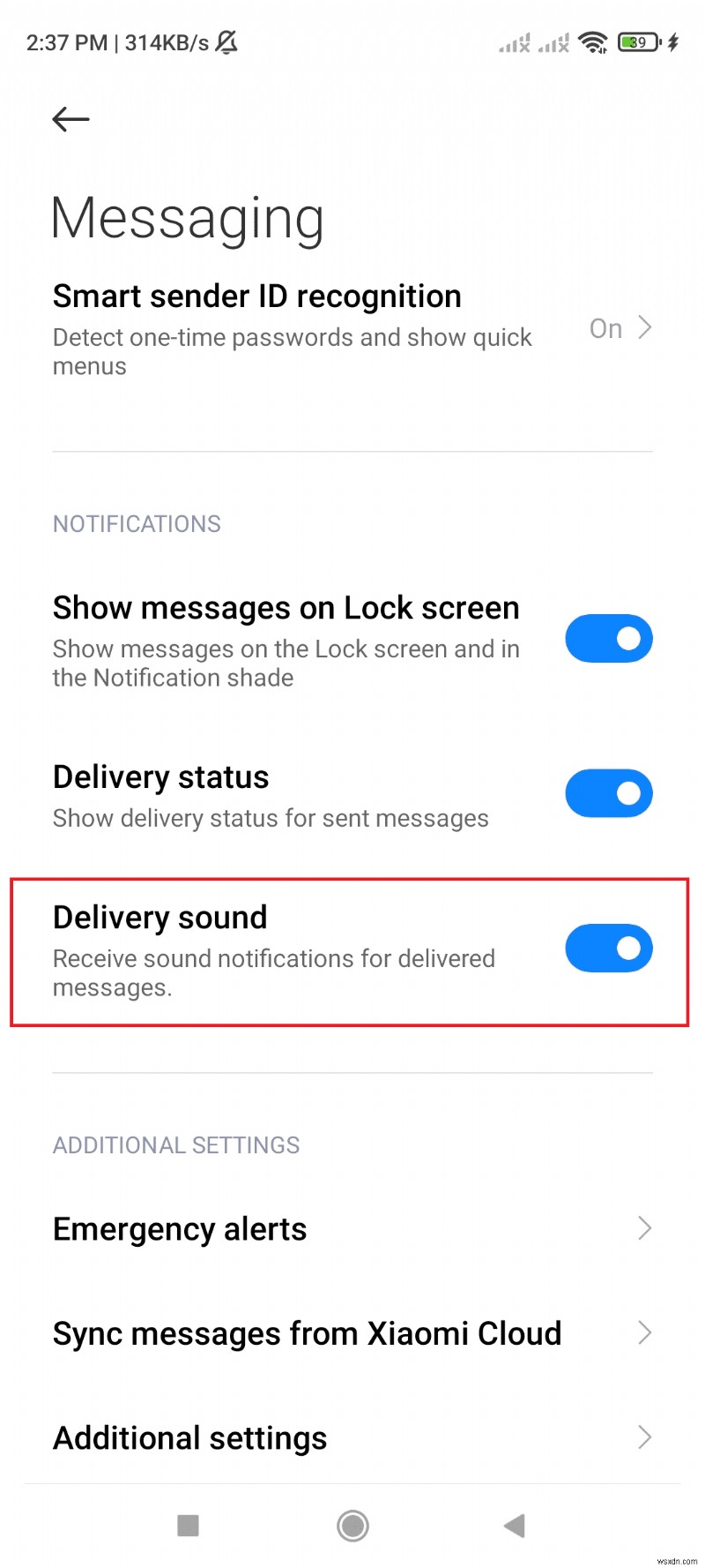 Kiểm tra xem văn bản Android của bạn đã được đọc chưa
