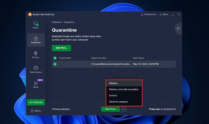 Khôi phục các tệp đã bị Avast Antivirus xóa:Hướng dẫn khôi phục từng bước