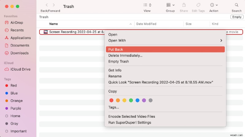 Cách khôi phục bản ghi màn hình QuickTime đã xóa trên máy Mac – Phương pháp nhanh chóng và đáng tin cậy