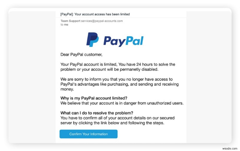 Giải thích về lừa đảo:Phát hiện và tránh các cuộc tấn công qua email lừa đảo này 