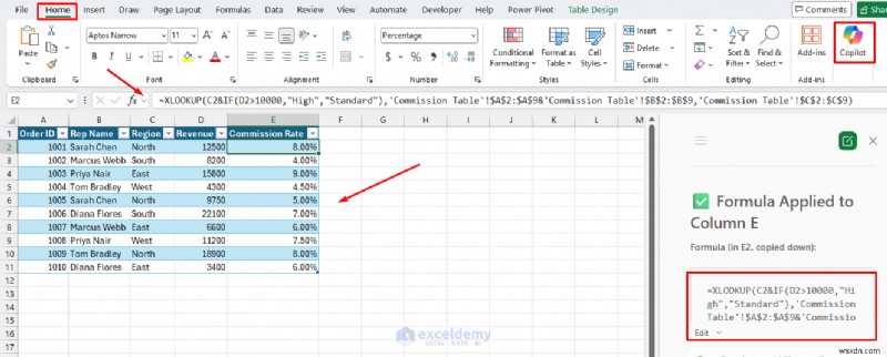 Master Excel Copilot:Xây dựng và giải mã các công thức phức tạp từng bước 