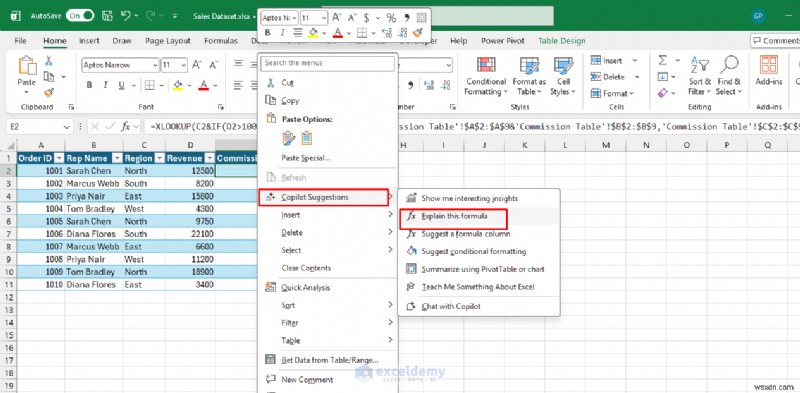 Master Excel Copilot:Xây dựng và giải mã các công thức phức tạp từng bước 