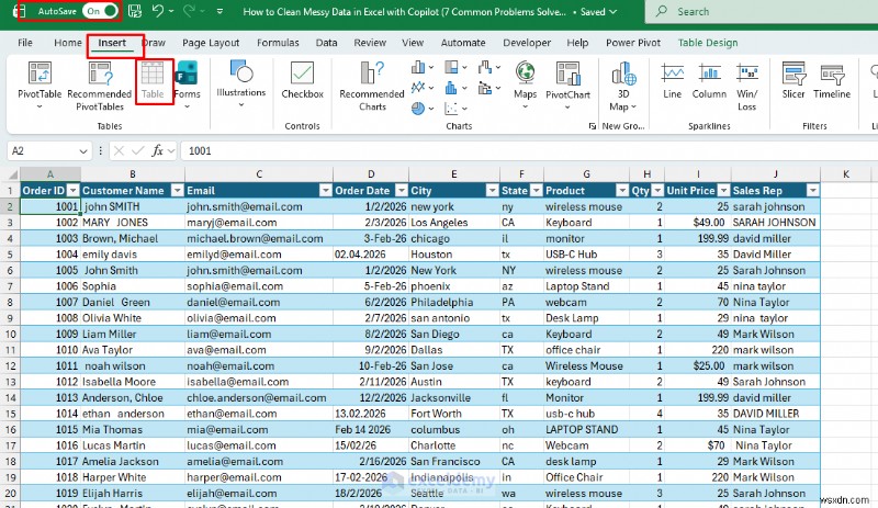 Hợp lý hóa việc dọn dẹp dữ liệu Excel với Copilot:7 vấn đề thường gặp được khắc phục chỉ bằng một cú nhấp chuột 