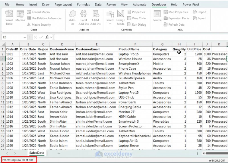 Giữ cho Excel phản hồi nhanh:Hiển thị thông báo tiến trình trực tiếp trong khi VBA chạy 