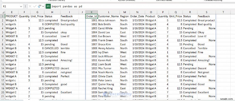 Mở khóa Phân tích nâng cao:Python trong Excel tăng cường phân tích dữ liệu 