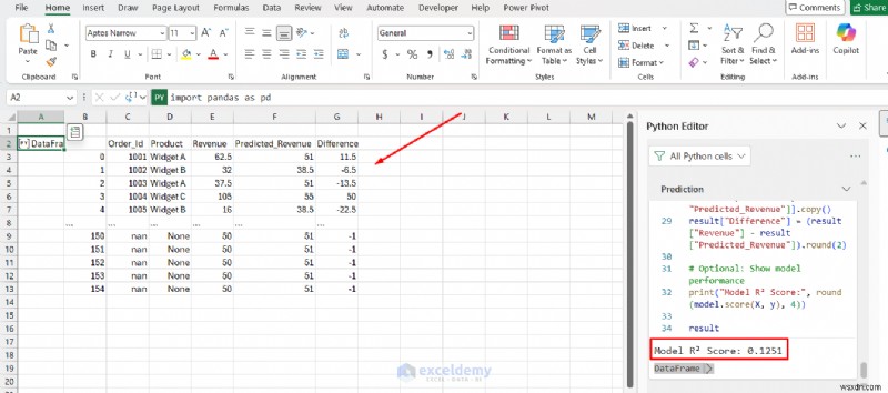 Mở khóa Phân tích nâng cao:Python trong Excel tăng cường phân tích dữ liệu 