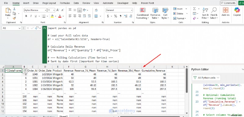 Mở khóa Phân tích nâng cao:Python trong Excel tăng cường phân tích dữ liệu 