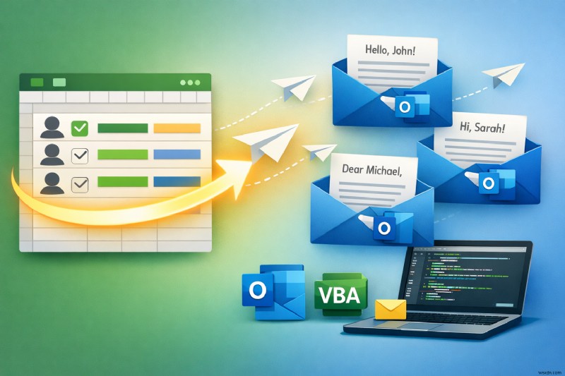 Trình tạo email Excel:Tự động hóa email Outlook được cá nhân hóa bằng VBA 