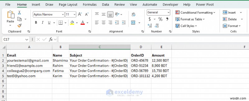 Trình tạo email Excel:Tự động hóa email Outlook được cá nhân hóa bằng VBA 