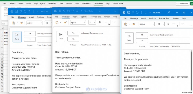 Trình tạo email Excel:Tự động hóa email Outlook được cá nhân hóa bằng VBA 
