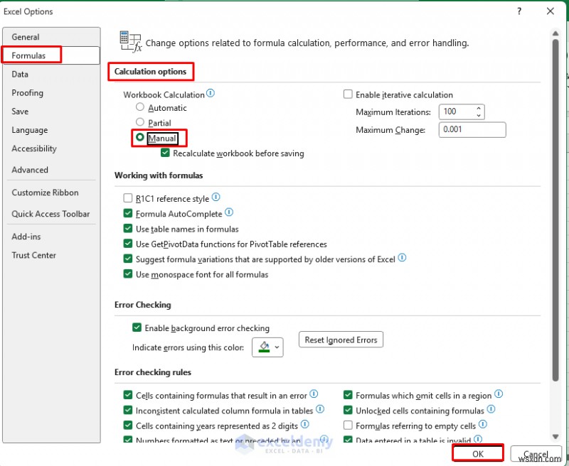 7 cài đặt Excel ẩn làm giảm hiệu suất trong sổ làm việc lớn