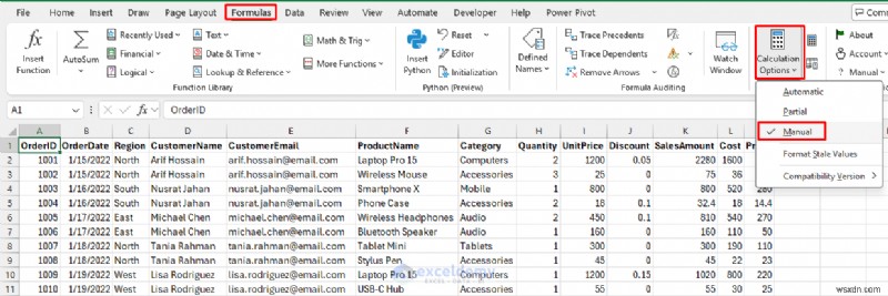 7 cài đặt Excel ẩn làm giảm hiệu suất trong sổ làm việc lớn