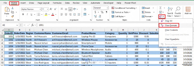 7 cài đặt Excel ẩn làm giảm hiệu suất trong sổ làm việc lớn
