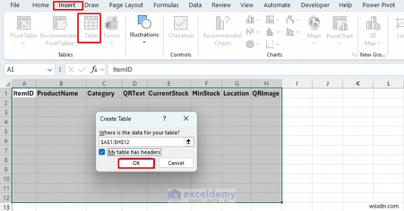 Xây dựng Trình theo dõi hàng tồn kho bằng mã QR trong Excel - Đơn giản, hiệu quả về chi phí, đáng tin cậy 