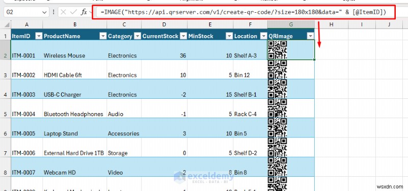 Xây dựng Trình theo dõi hàng tồn kho bằng mã QR trong Excel - Đơn giản, hiệu quả về chi phí, đáng tin cậy 