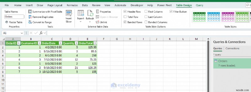Hướng dẫn từng bước:Nhập dữ liệu Microsoft Access vào Excel 