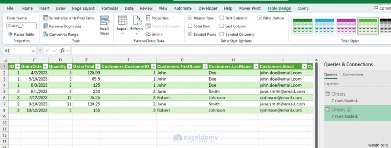 Hướng dẫn từng bước:Nhập dữ liệu Microsoft Access vào Excel 