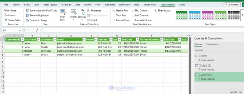 Hướng dẫn từng bước:Nhập dữ liệu Microsoft Access vào Excel 