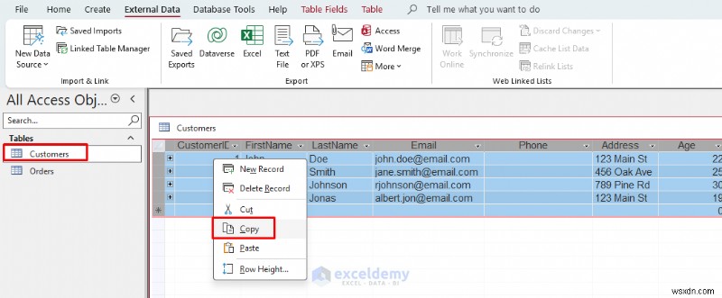 Hướng dẫn từng bước:Nhập dữ liệu Microsoft Access vào Excel 