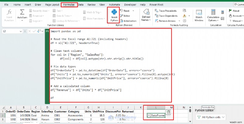 5 cách mạnh mẽ để kết hợp Excel và Python cho quy trình làm việc dữ liệu nâng cao 