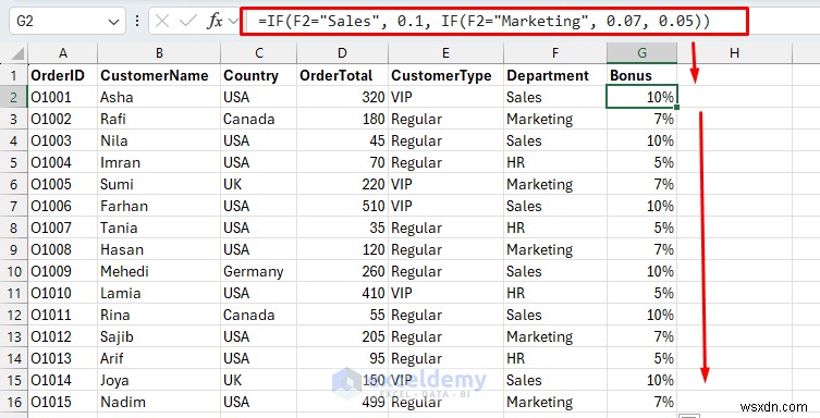 Master Excel:Xây dựng các câu lệnh IF lồng nhau phức tạp trong một ô 