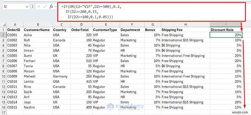 Master Excel:Xây dựng các câu lệnh IF lồng nhau phức tạp trong một ô 