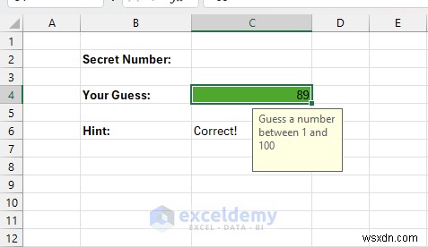 Excel Beyond Spreadsheets:Xây dựng các trò chơi nhỏ và câu đố bằng thủ thuật thông minh 