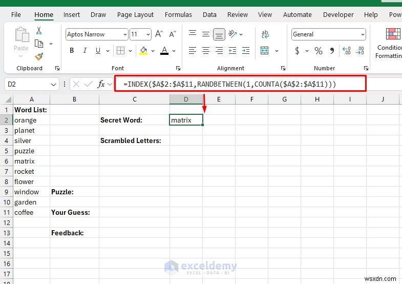 Excel Beyond Spreadsheets:Xây dựng các trò chơi nhỏ và câu đố bằng thủ thuật thông minh 