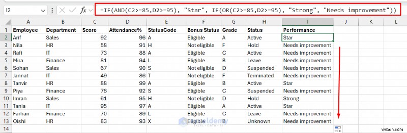 Nắm vững các lựa chọn thay thế IF của Excel:Hướng dẫn rõ ràng để chọn hàm có điều kiện tốt nhất 