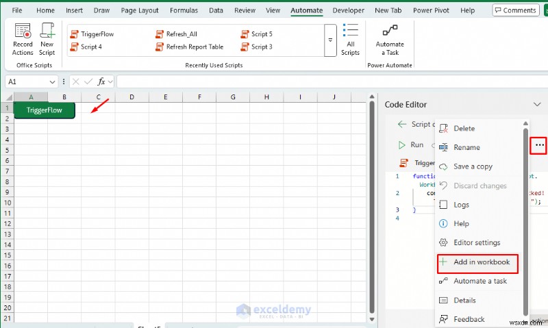 Khởi chạy Power BI &Power Automate từ các nút Excel:Hướng dẫn từng bước 