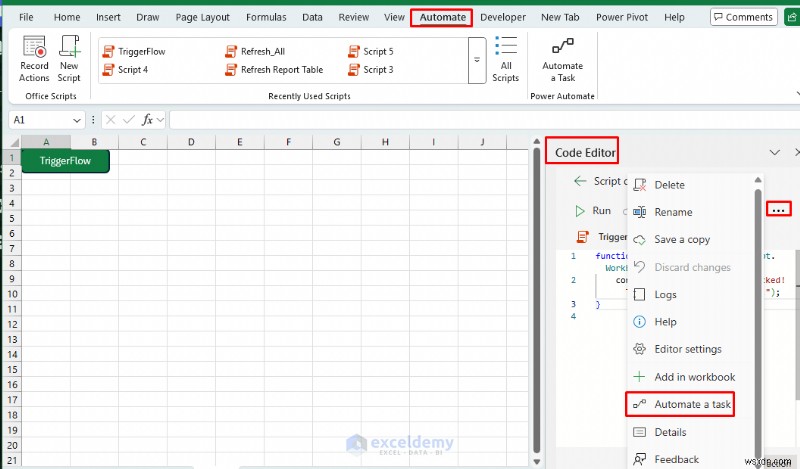 Khởi chạy Power BI &Power Automate từ các nút Excel:Hướng dẫn từng bước 