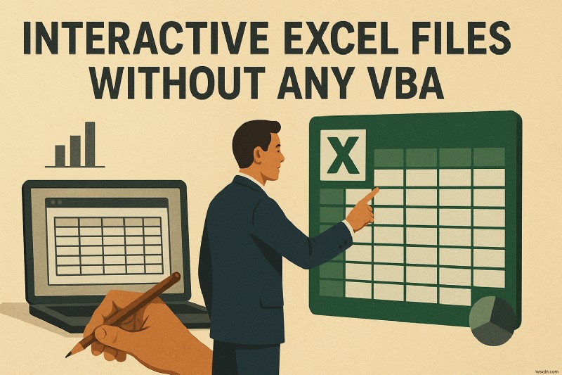 Tạo sổ làm việc Excel tương tác không cần VBA:Hướng dẫn từng bước 
