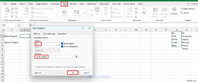 Tạo sổ làm việc Excel tương tác không cần VBA:Hướng dẫn từng bước 
