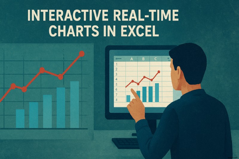 Tạo biểu đồ Excel thời gian thực tương tác để trực quan hóa dữ liệu động 